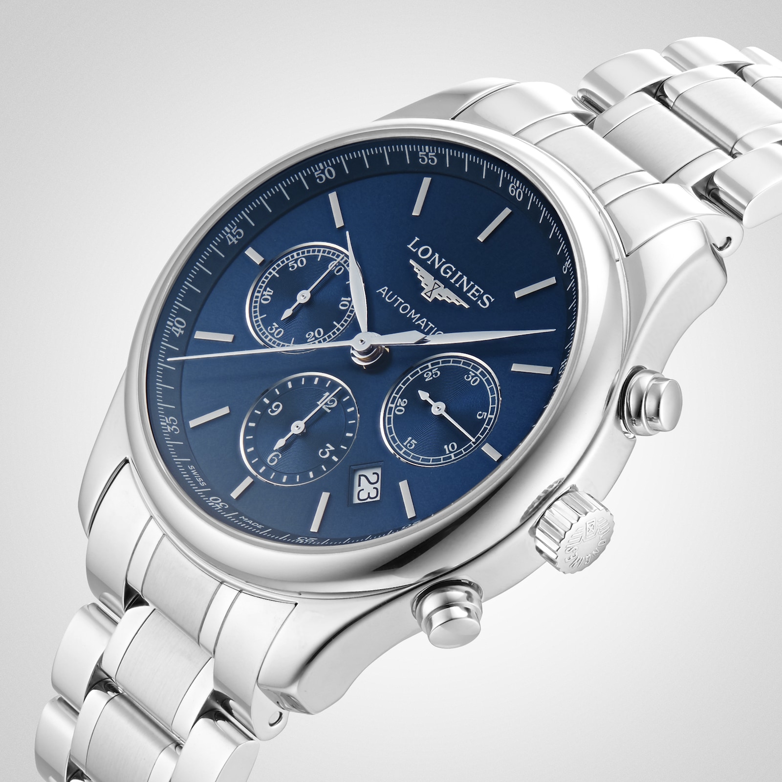 Longines Master Collection 42mm Mens Watch Sunray Blue