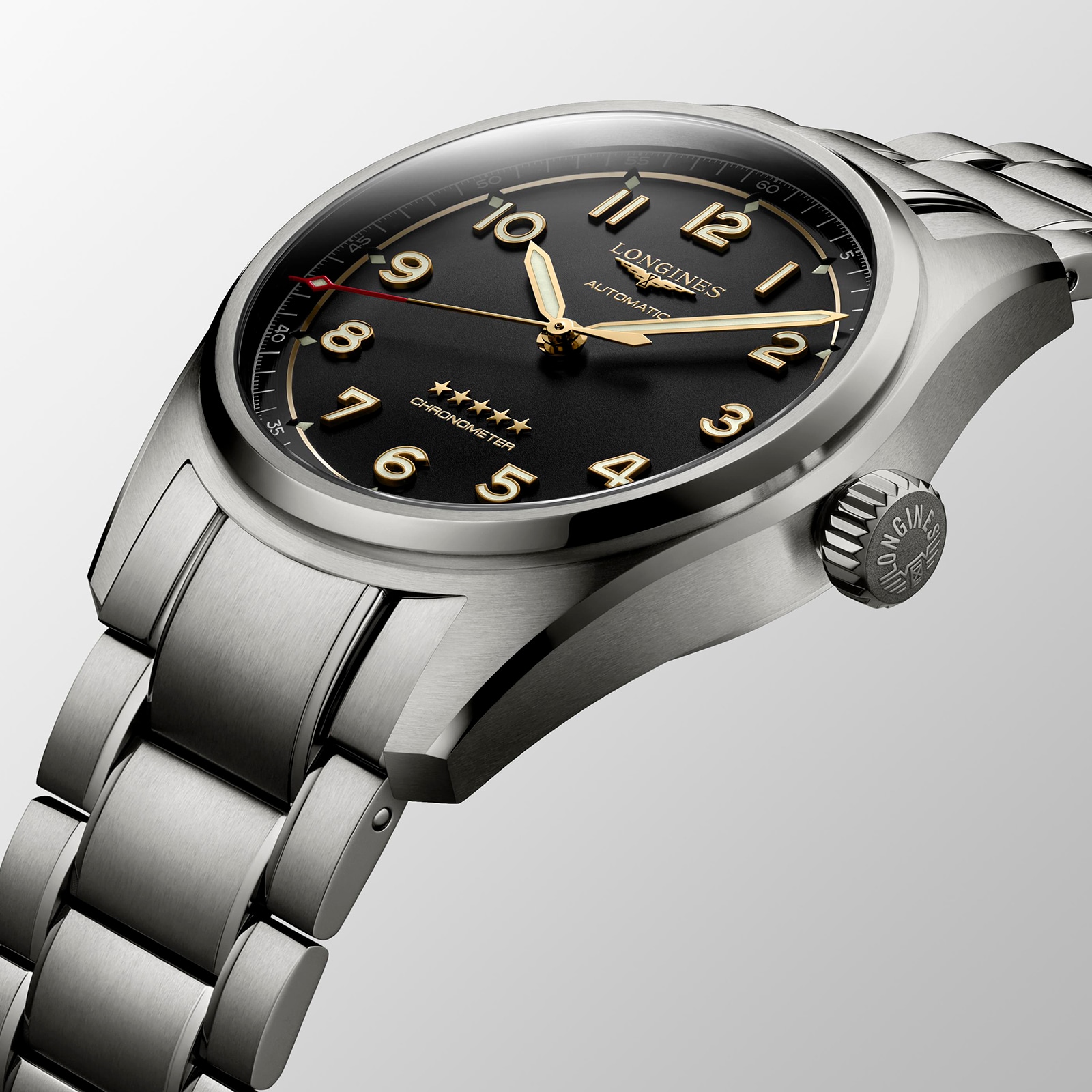 Longines Spirit Titanium 40mm Mens Watch Grey