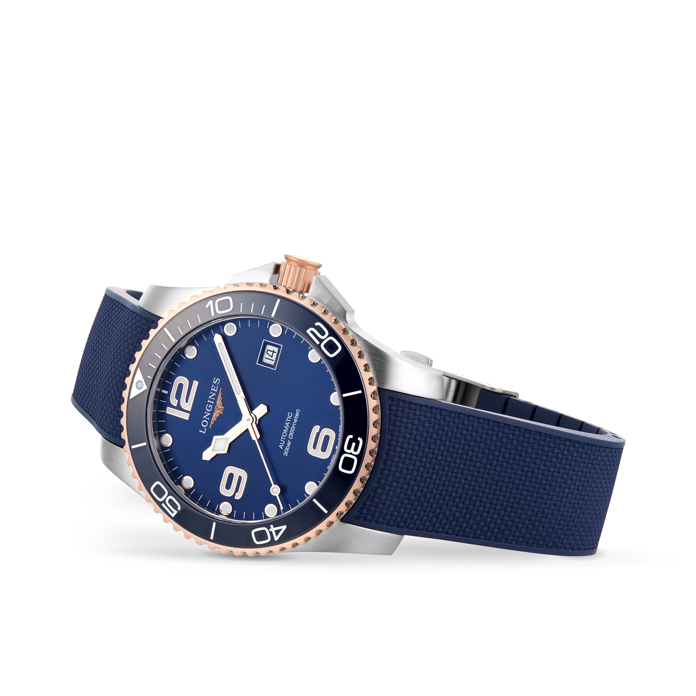 Longines hydroconquest discount blue rubber strap