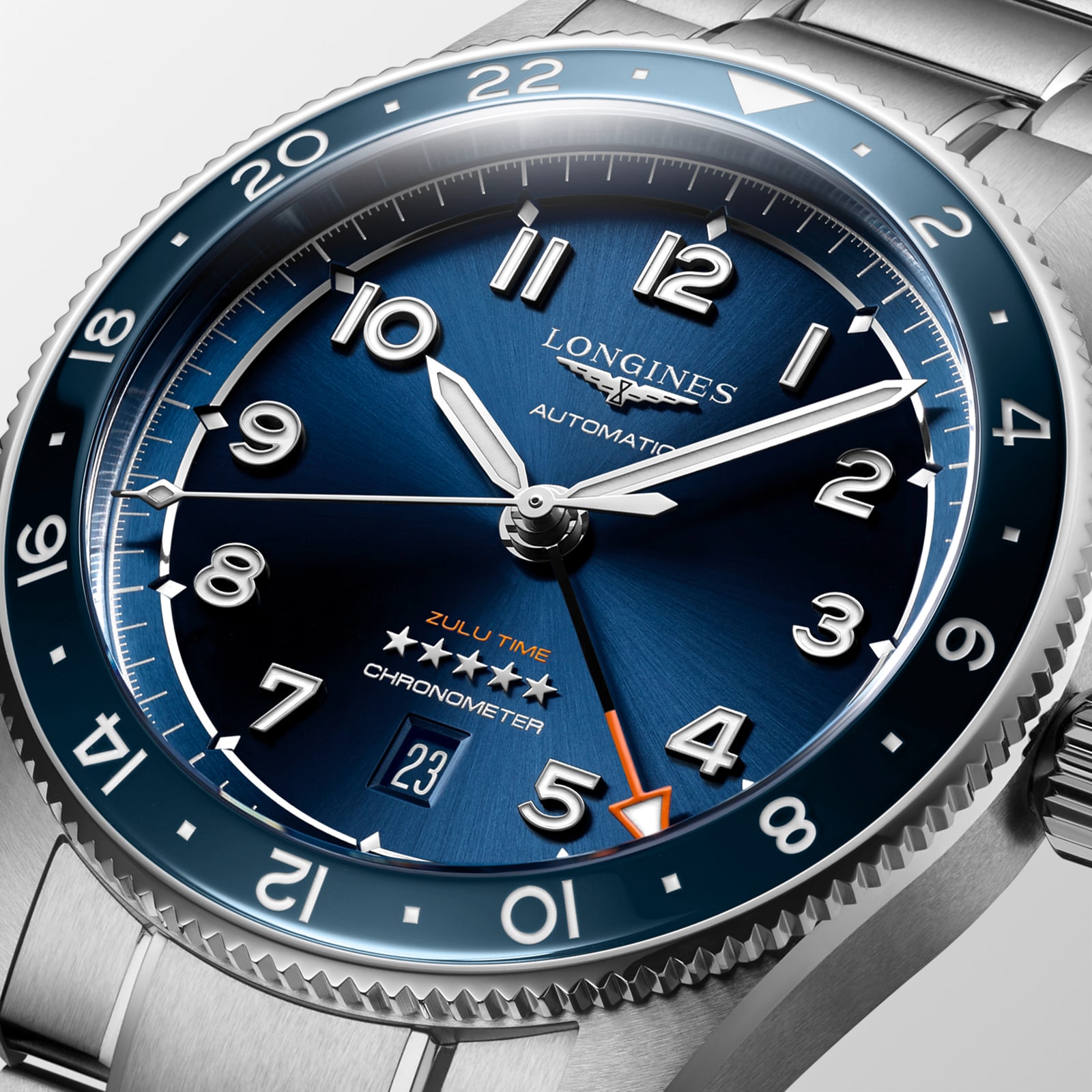 Longines Spirit Zulu Time “Pioneering time zones” 42mm L38124936 | Watches  Of Switzerland US