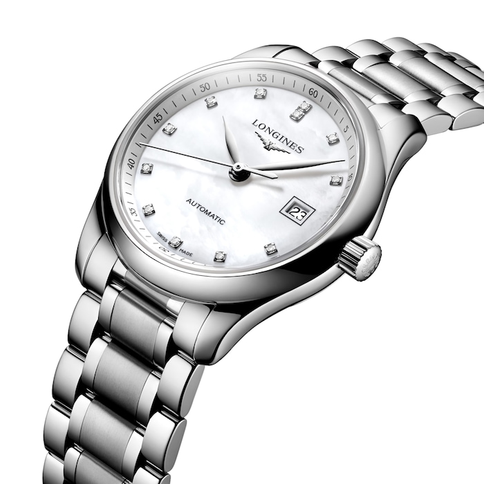 Longines Master Collection 29mm Ladies Watch White Mother Of Pearl