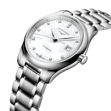 Longines Master Collection 29mm Ladies Watch White Mother Of Pearl