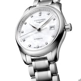 Longines Master Collection 29mm Ladies Watch White Mother Of Pearl