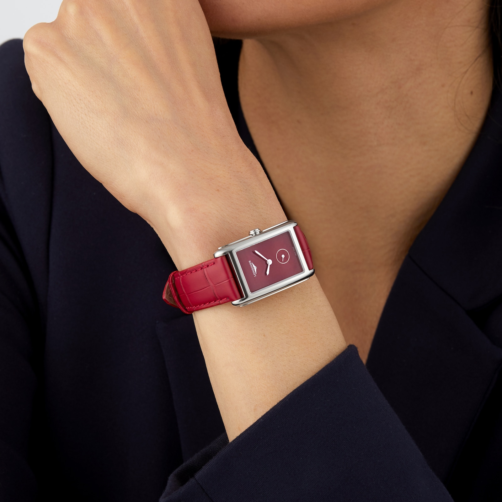 Longines DolceVita 37mm Ladies Watch Red