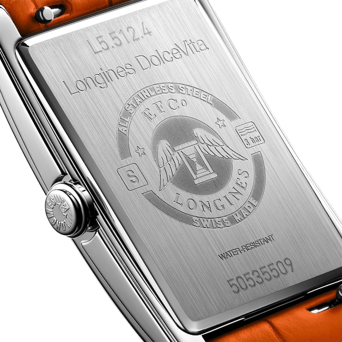 Longines DolceVita 37mm Ladies Watch Orange
