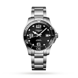 Longines HydroConquest 39mm Mens Watch Black