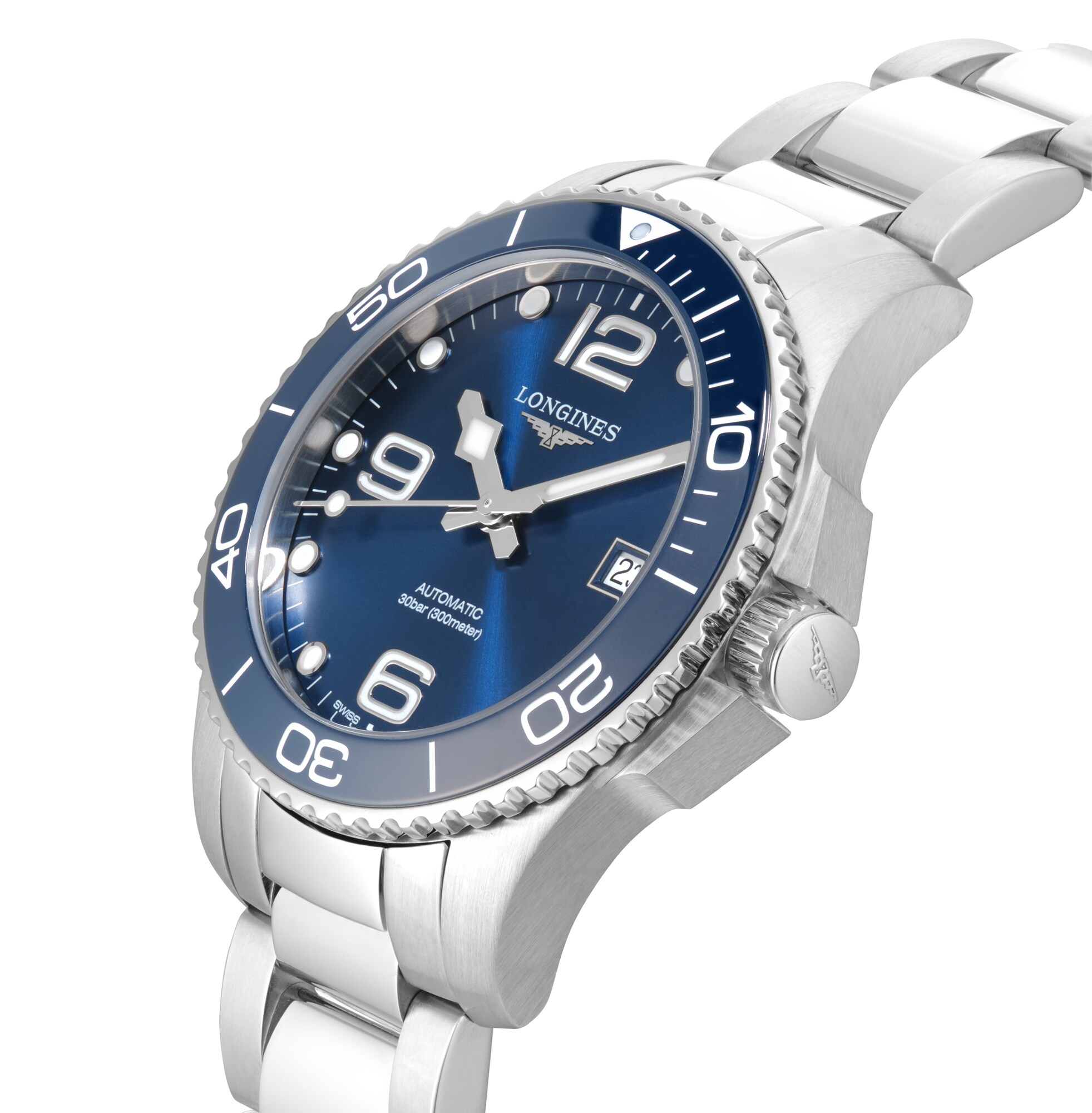 Longines HydroConquest 39mm Mens Watch Blue L37804966 | Goldsmiths