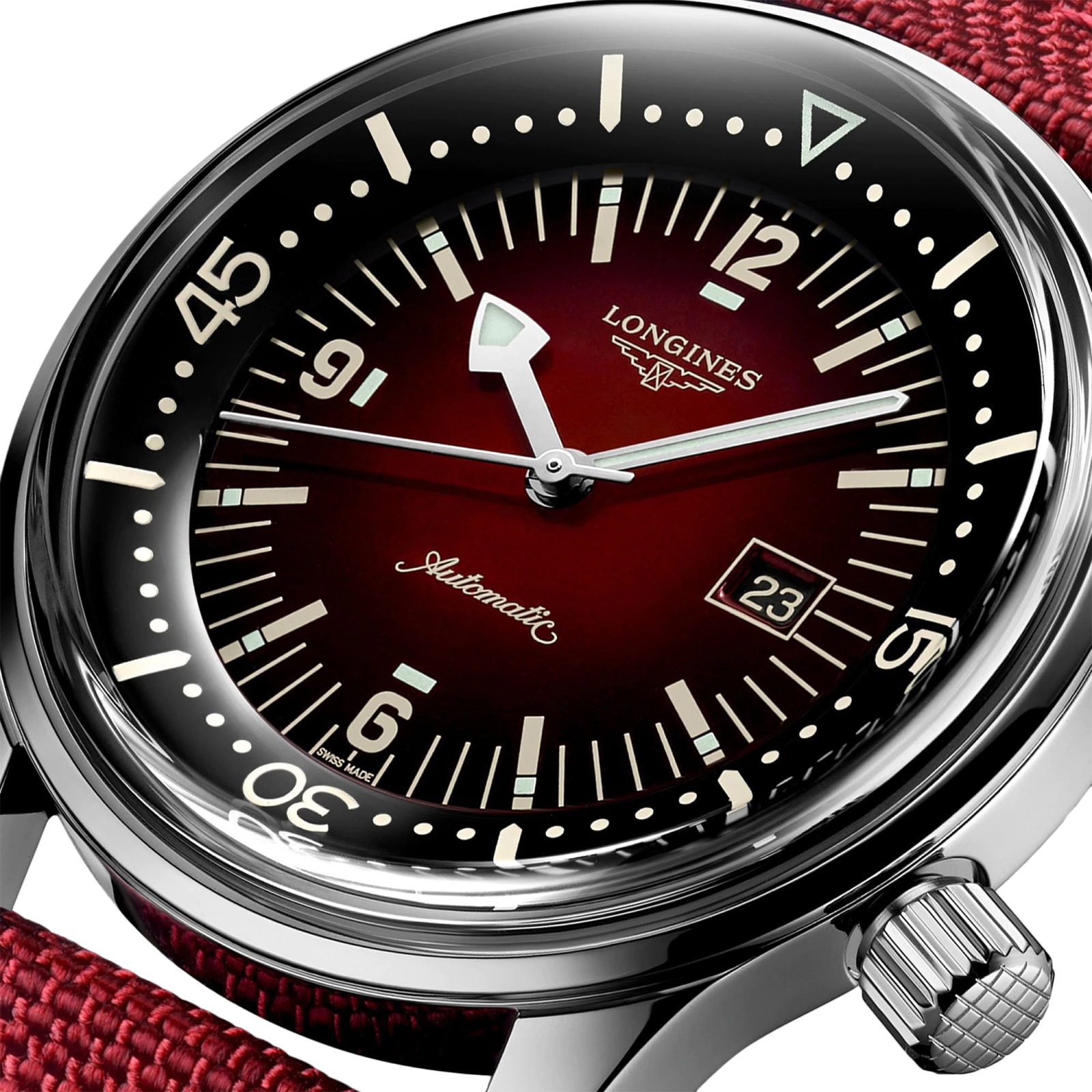 Legend Diver 36mm Mens Watch Red