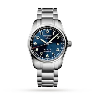 Longines Spirit 40mm Mens Watch Sunray Blue