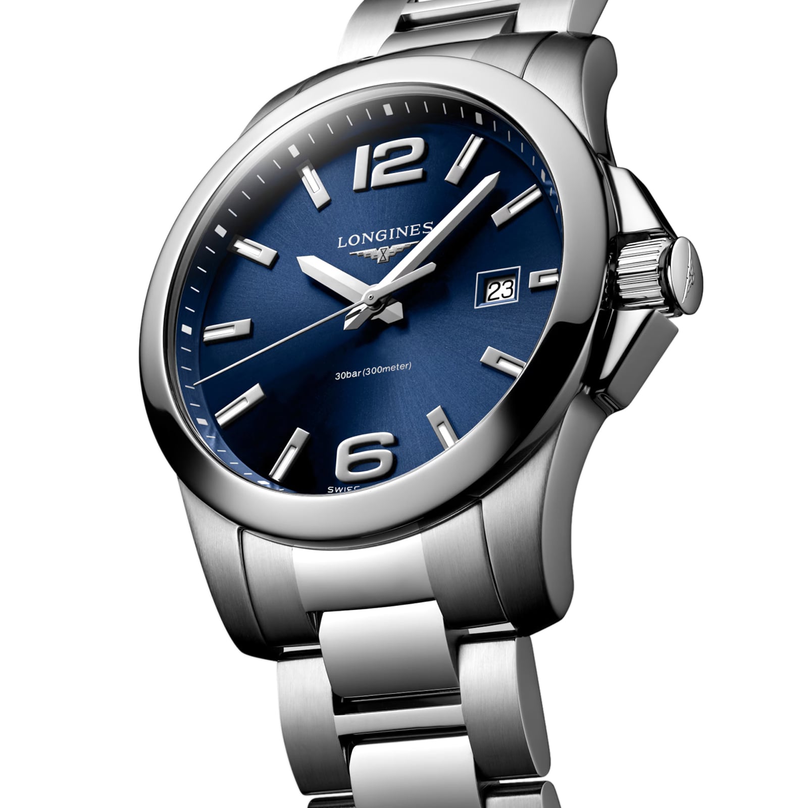 Longines Conquest 41mm Mens Watch Blue
