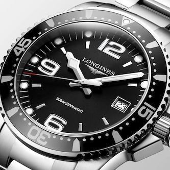 Longines HydroConquest 41mm Mens Watch Black