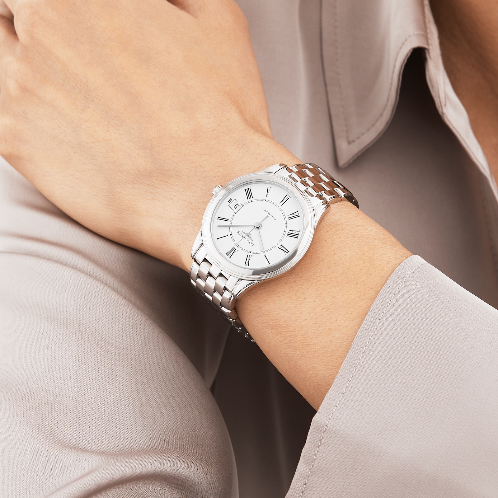 Longines Flagship Automatic 36mm Ladies Watch L47744216 | Goldsmiths