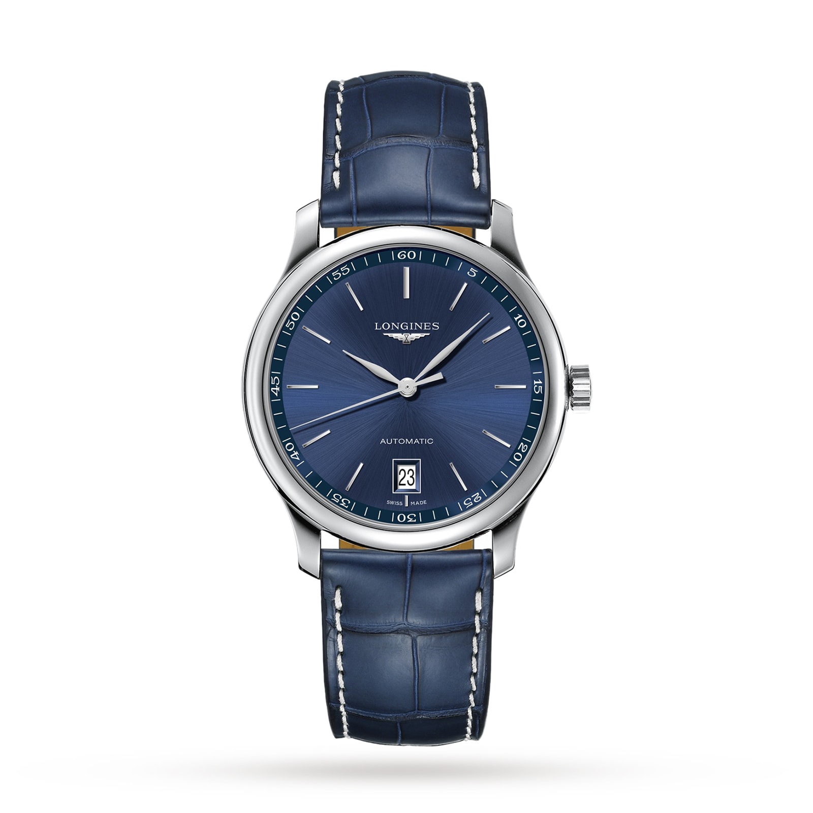 Longines Master Collection 39mm Mens Stainless Steel Watch Blue