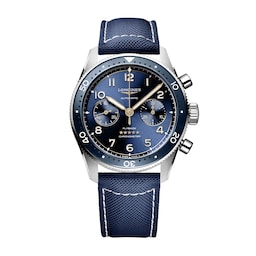 17351117 - Spirit Flyback 42mm Steel Blue Fabric Strap Blue Sunray Dial