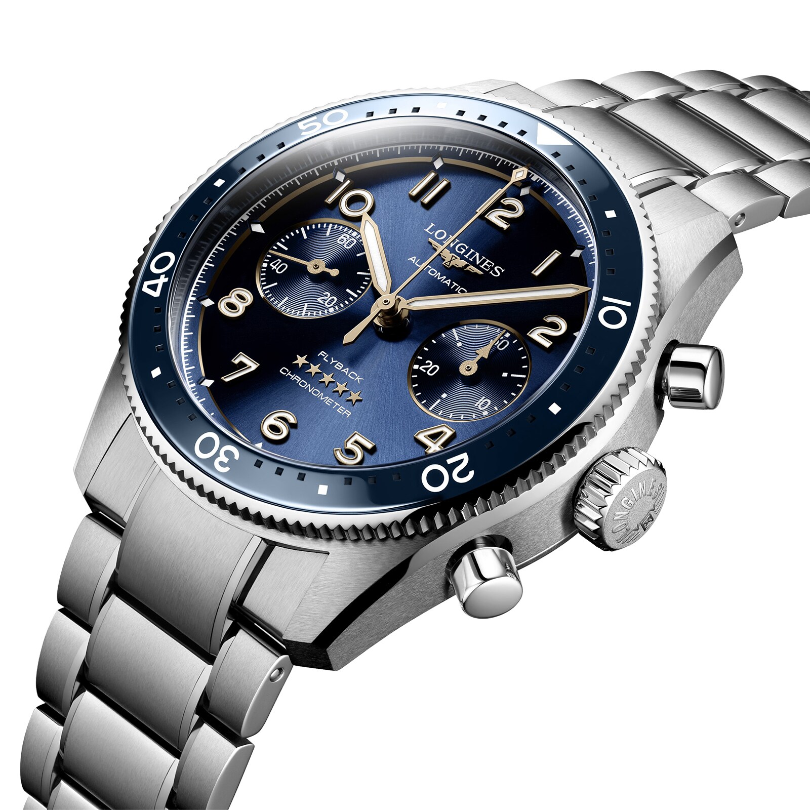 Longines Spirit Flyback 42mm Stainless Steel Blue Sunray Dial