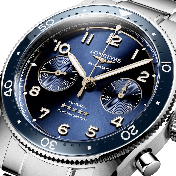 Longines Spirit Flyback 42mm Stainless Steel Blue Sunray Dial