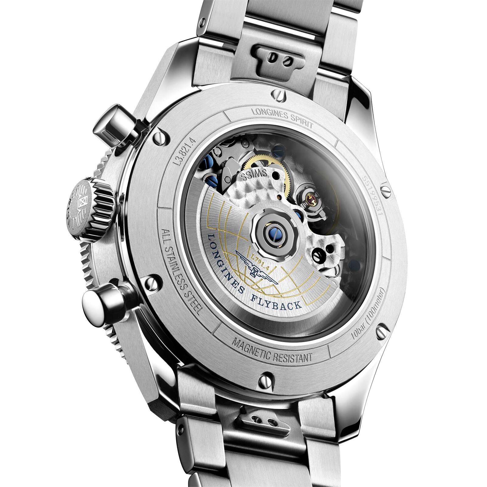 Longines Spirit Flyback 42mm Stainless Steel Blue Sunray Dial