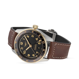 Longines Spirit Zulu Time 42mm Mens Watch Black