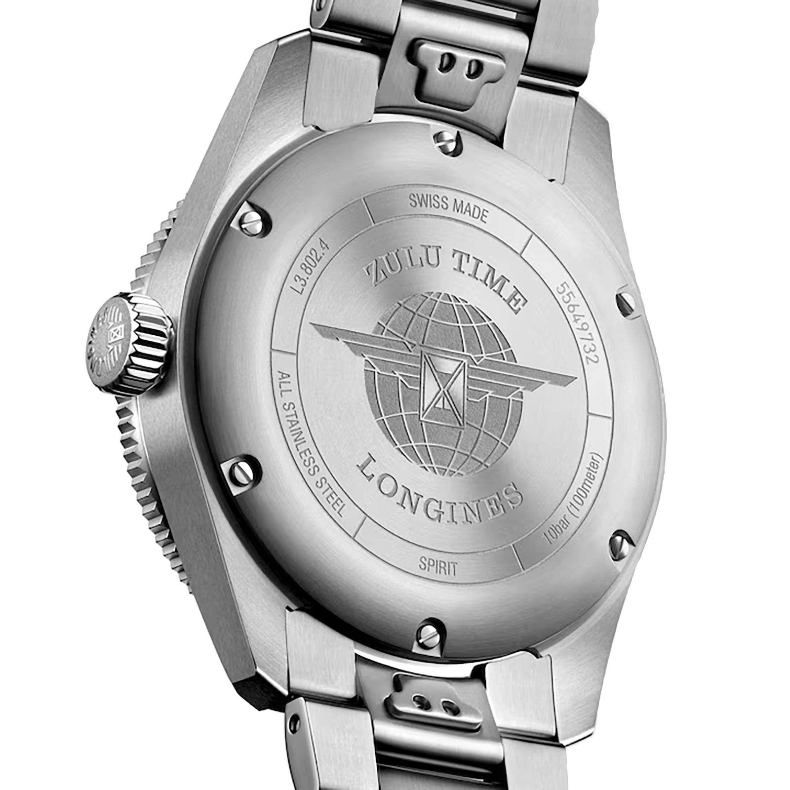 Longines Spirit Zulu Time 39mm Mens Watch