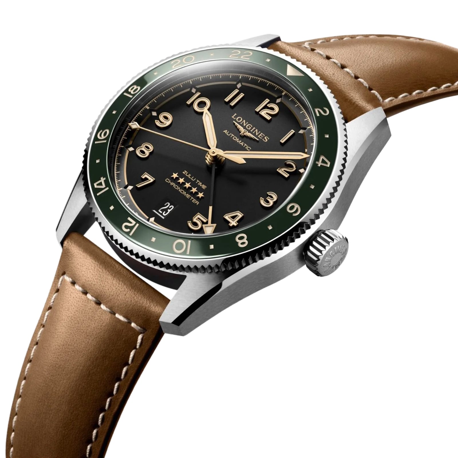 Longines Spirit Zulu Time 39mm Mens Watch Black Longines Spirit Zulu Time 39mm Mens Watch Black