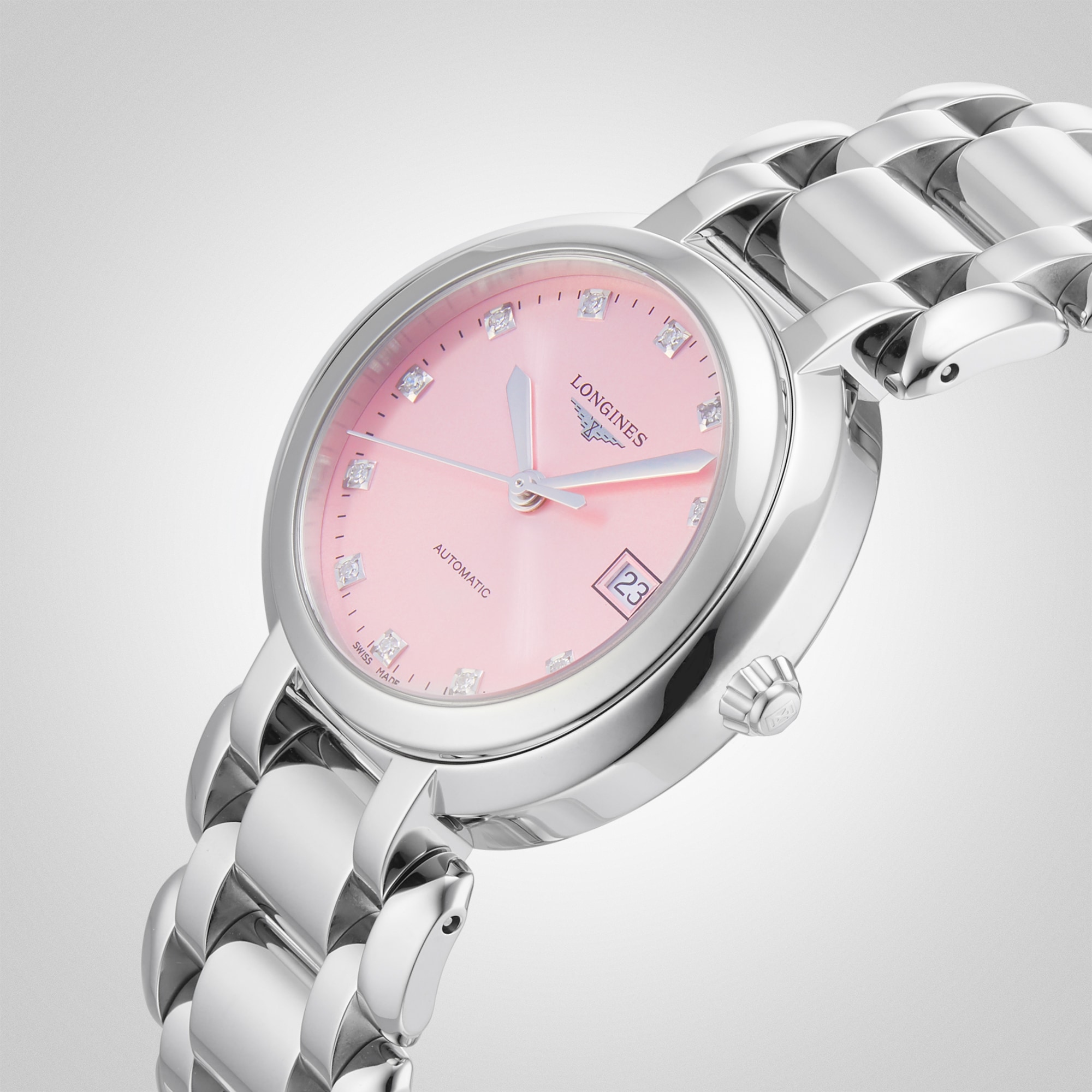 Longines Prima Luna 30mm Ladies Watch Pink L81134996 Watches Of