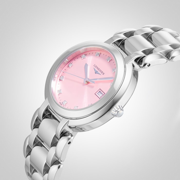 Longines Prima Luna 30mm Ladies Watch Pink