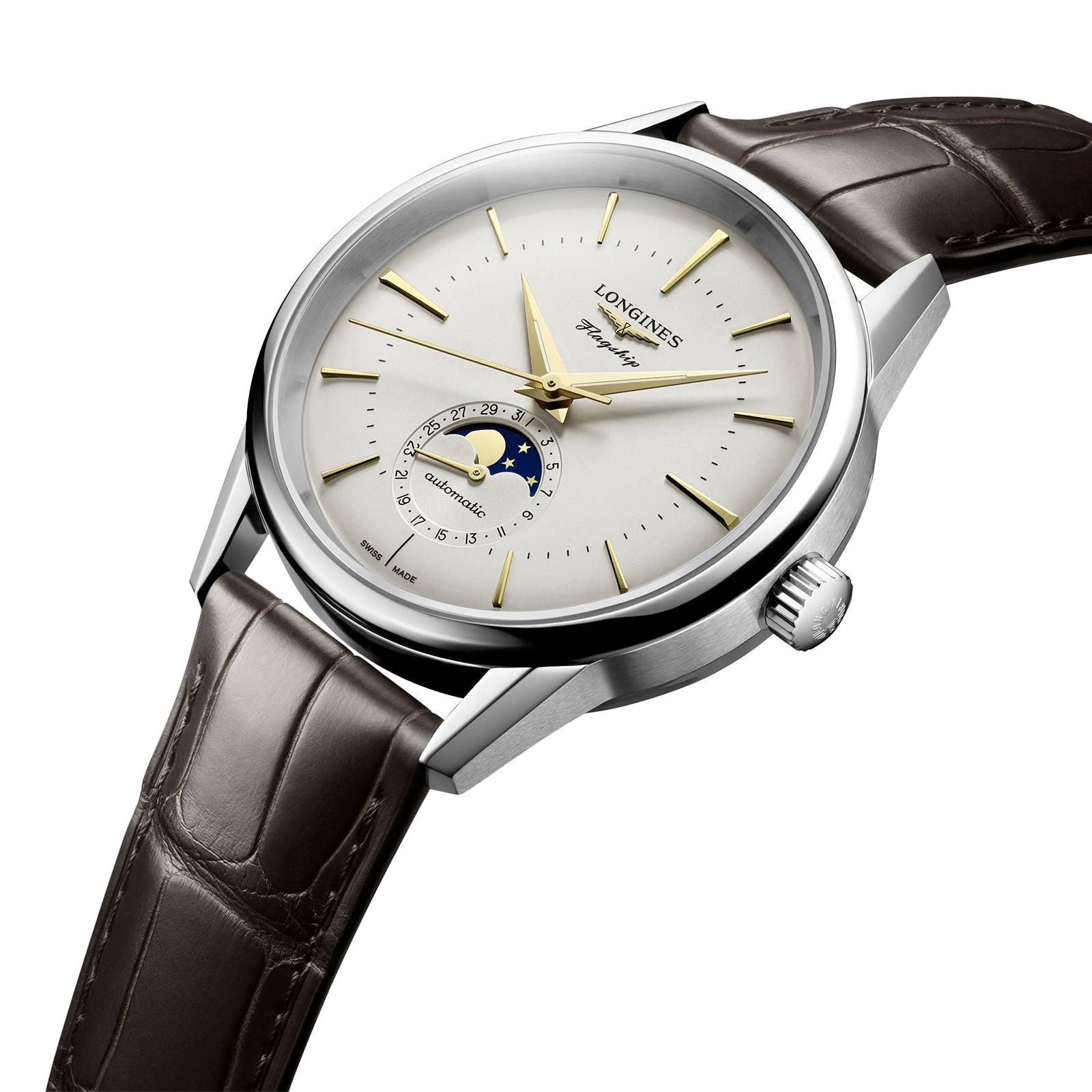 Longines Flagship Elegant 38.5mm Mens Watch Silver