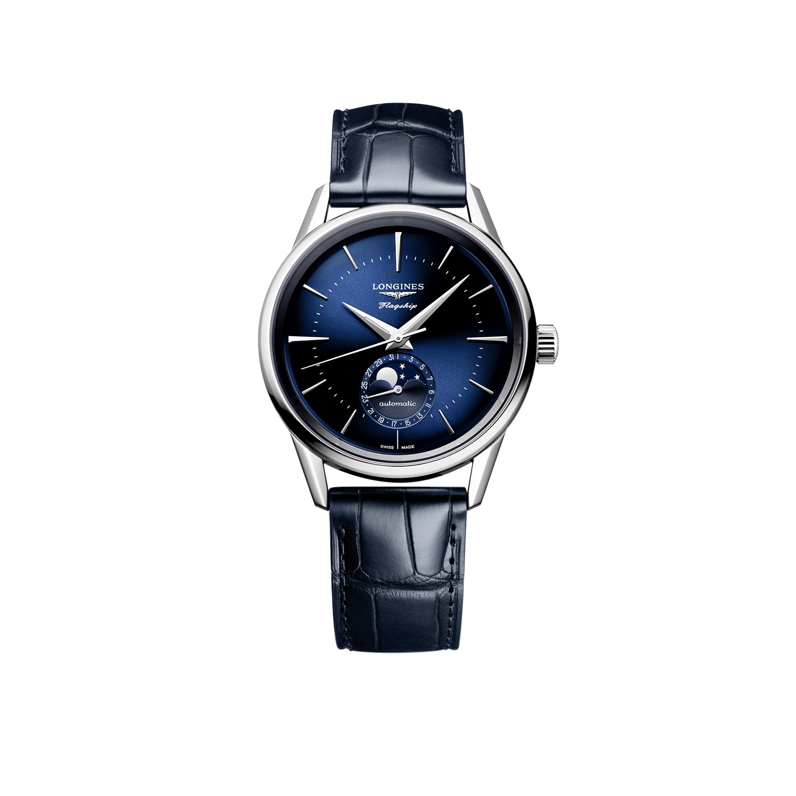 Longines Elegant 38.5mm Mens Watch Blue