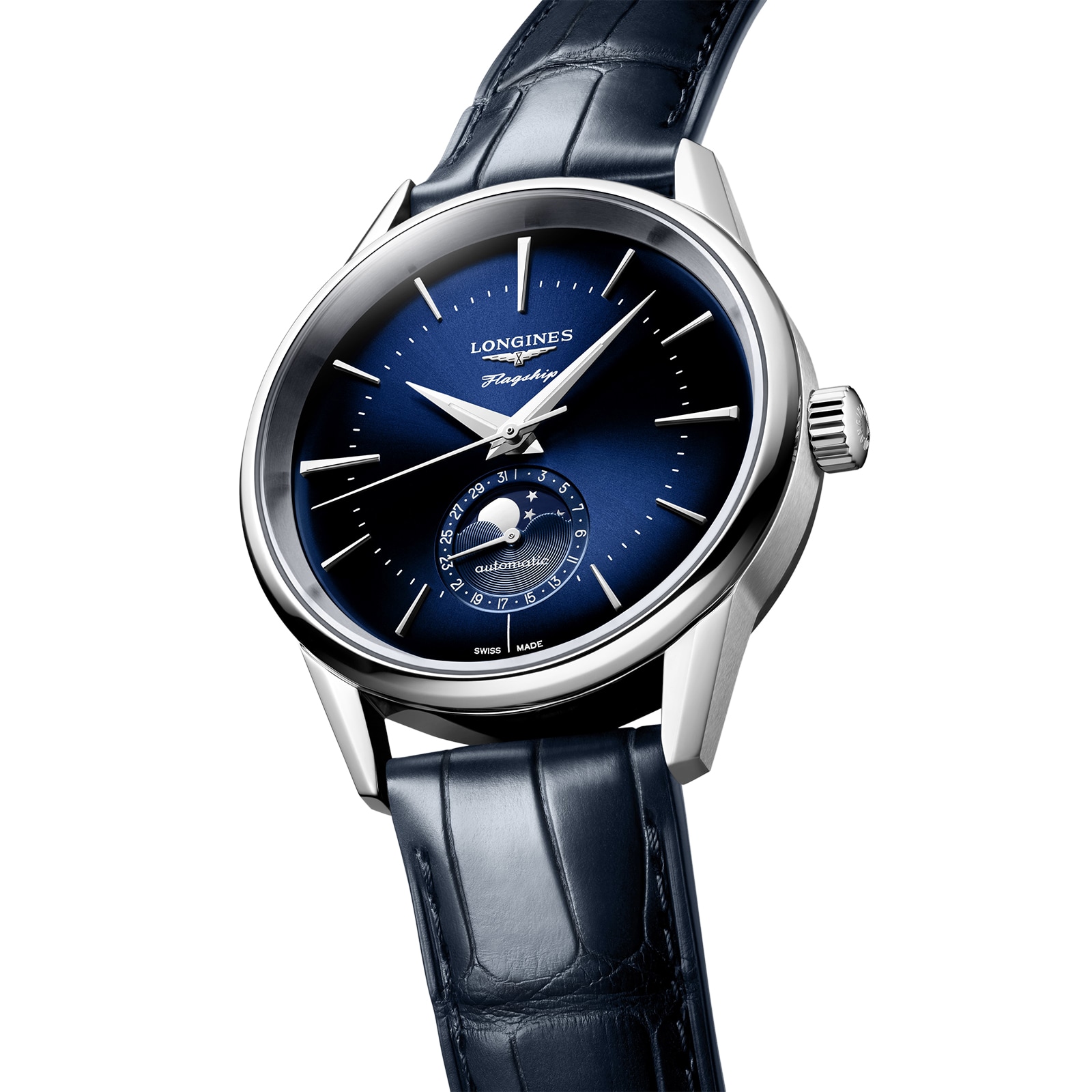 Longines Elegant 38.5mm Mens Watch Blue L48154922 | Watches Of ...