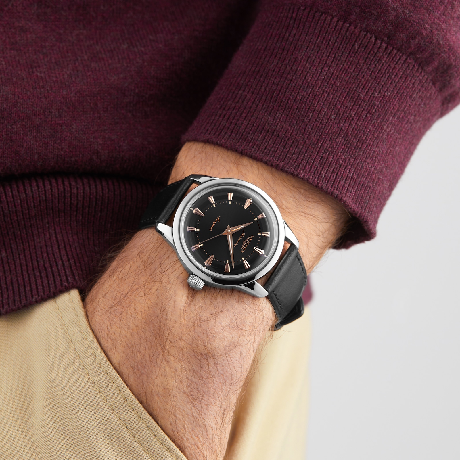 Longines Conquest Heritage 38mm Mens Watch Black