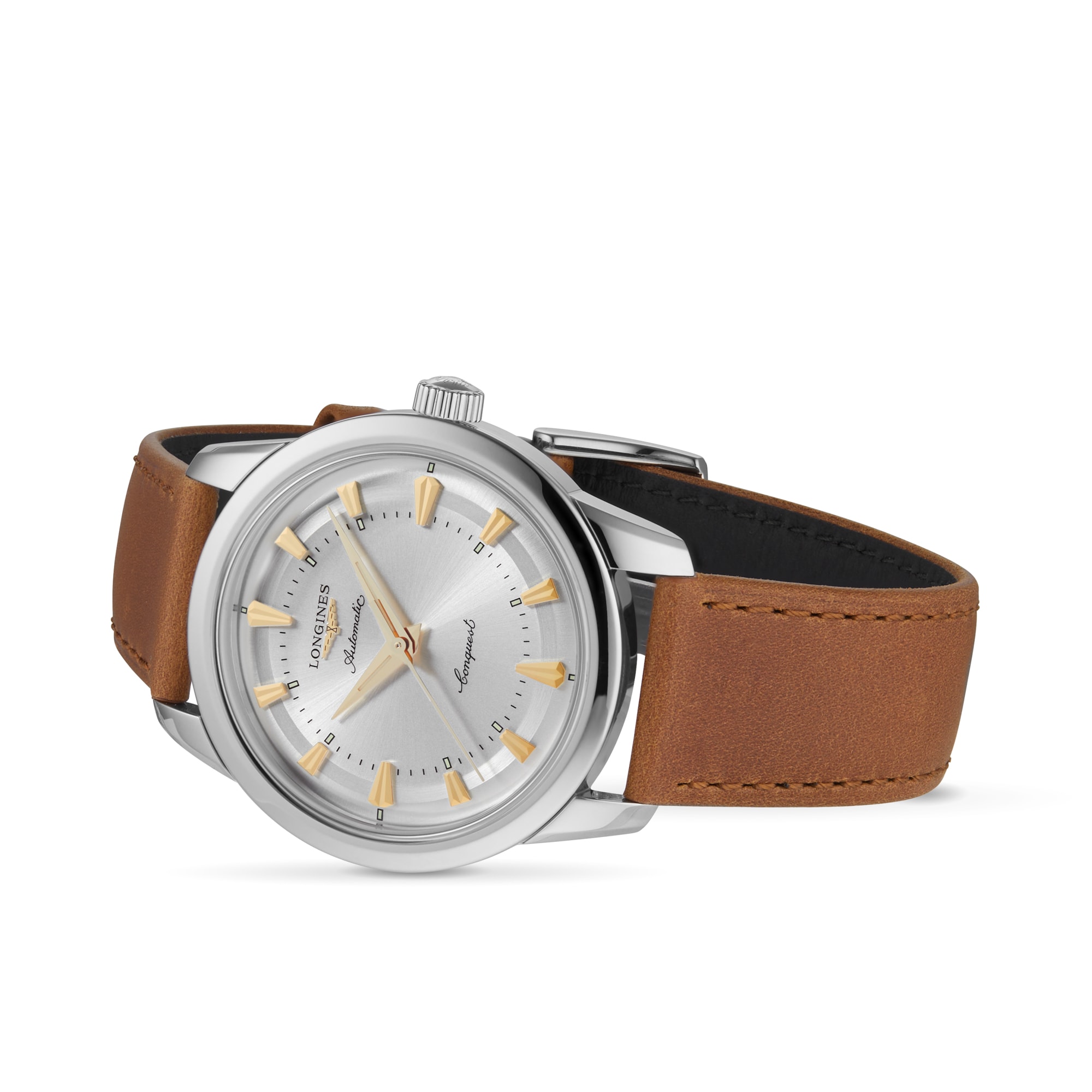 Longines Conquest Heritage 38mm Mens Watch Silver Longines Conquest Heritage 38mm Mens Watch Silver