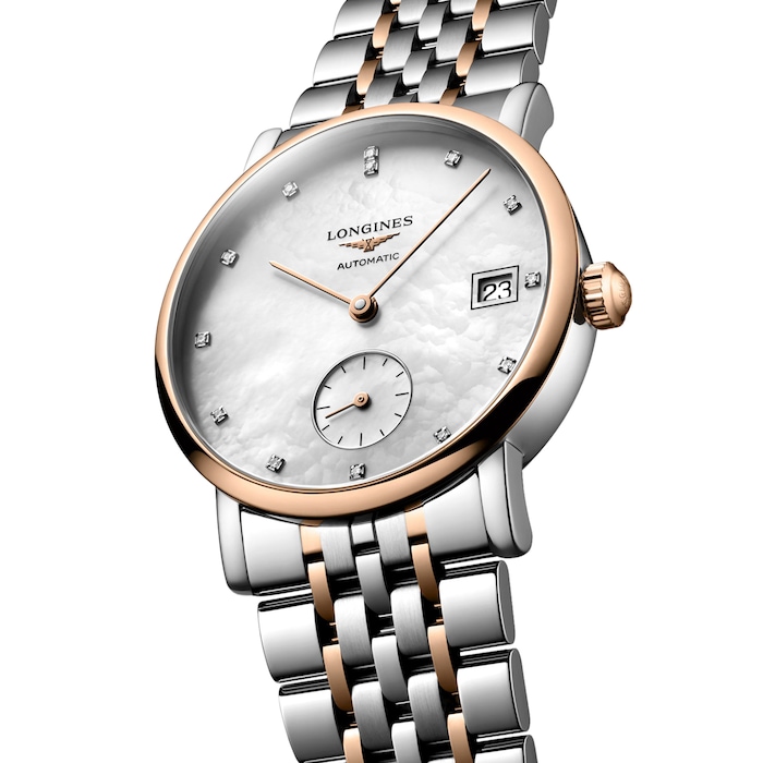 Longines Elegant Collection 34.5mm Ladies Watch Rose Gold