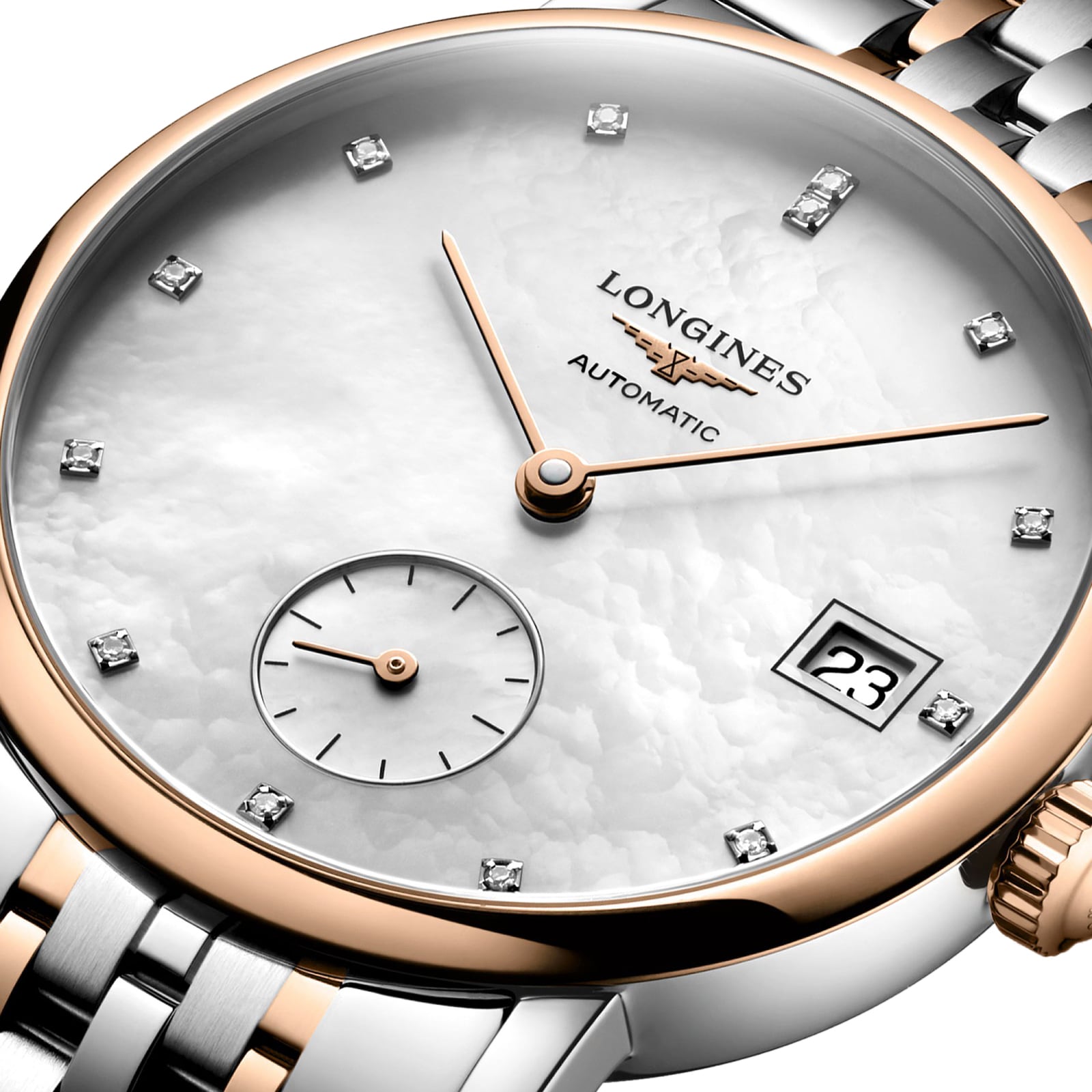 Longines elegant rose gold best sale