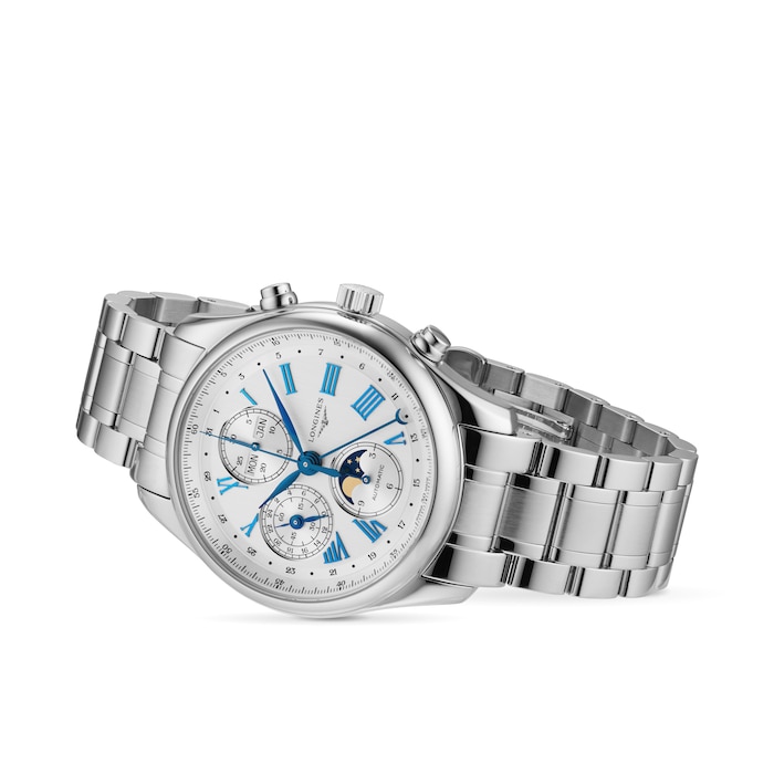 Longines Master Collection 42mm Mens Watch Silver Stainless Steel