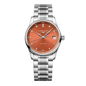 Longines Master Collection 34mm Ladies Watch Orange