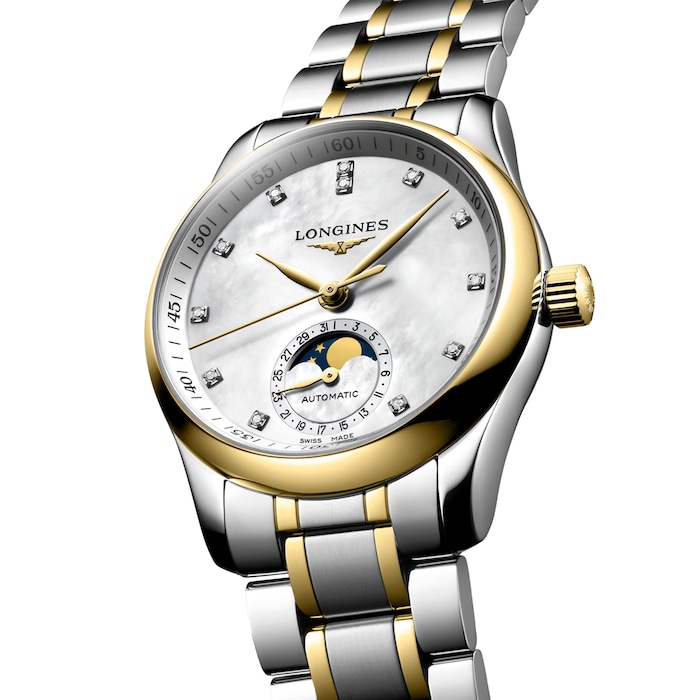 Longines Master Collection 34mm Ladies Watch Mother Of Pearl