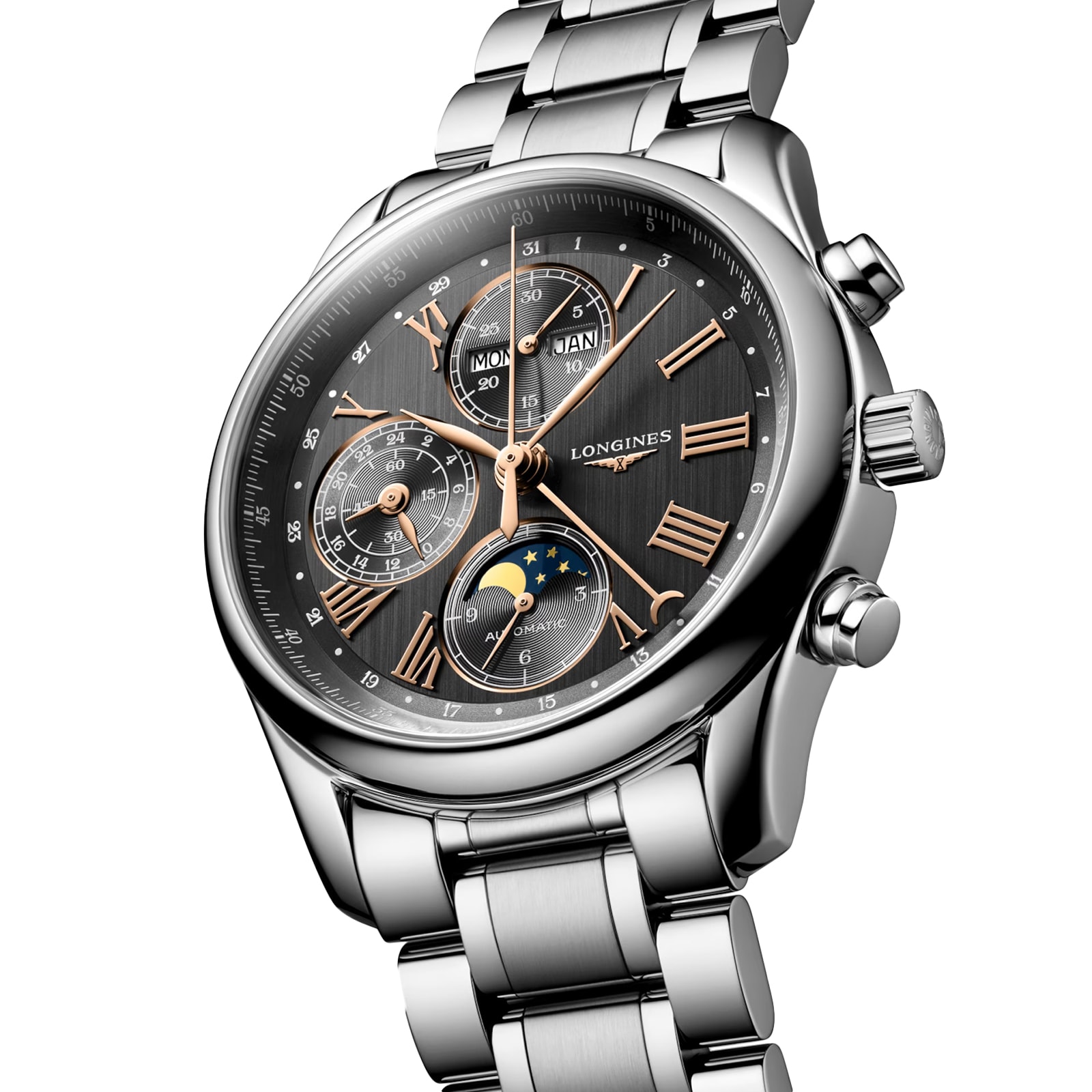 Longines Master Collection 40mm Mens Watch Grey Stainless Steel Longines Master Collection 40mm Mens Watch Grey Stainless Steel