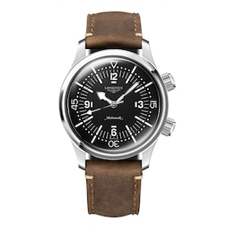 17351235 - Legend Diver 39mm Mens Watch Black Leather