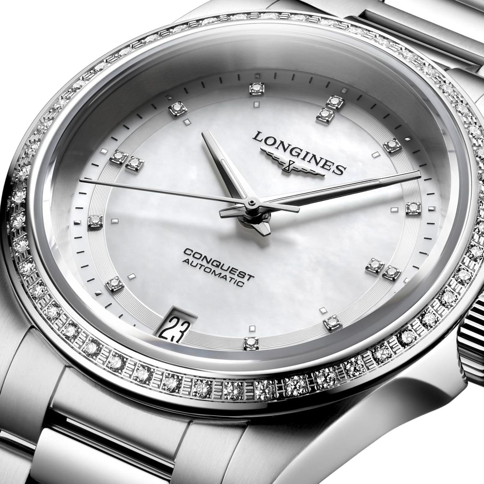 Longines conquest best sale diamond ladies watch