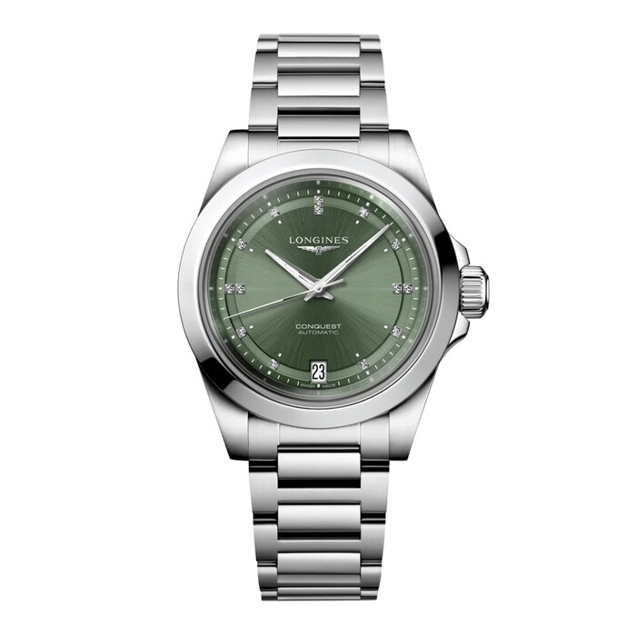 Longines Conquest 34mm Ladies Watch Green