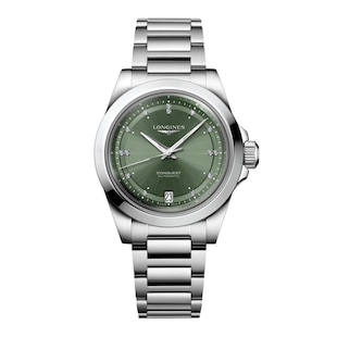 Longines Conquest 34mm Ladies Watch Green