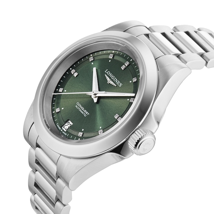 Longines Conquest 34mm Ladies Watch Green