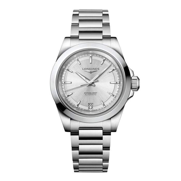 Longines Conquest 34mm Ladies Watch Silver