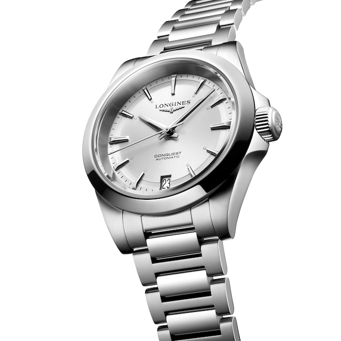 Longines Conquest 34mm Ladies Watch Silver