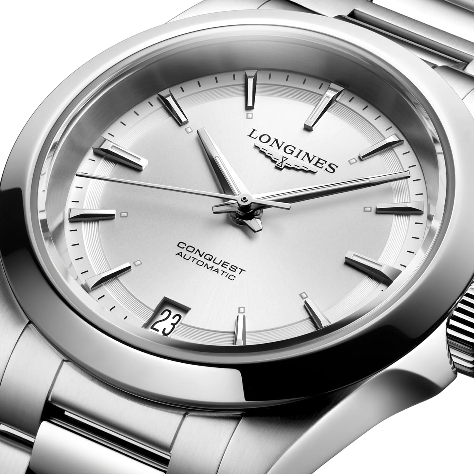Longines Conquest 34mm Ladies Watch Silver