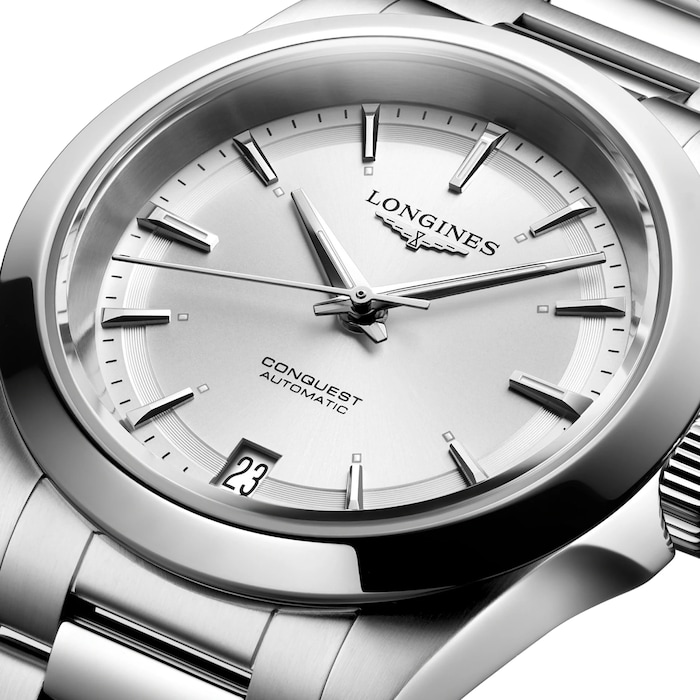 Longines Conquest 34mm Ladies Watch Silver