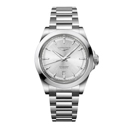 17351246 - Conquest 41mm Mens Watch Silver