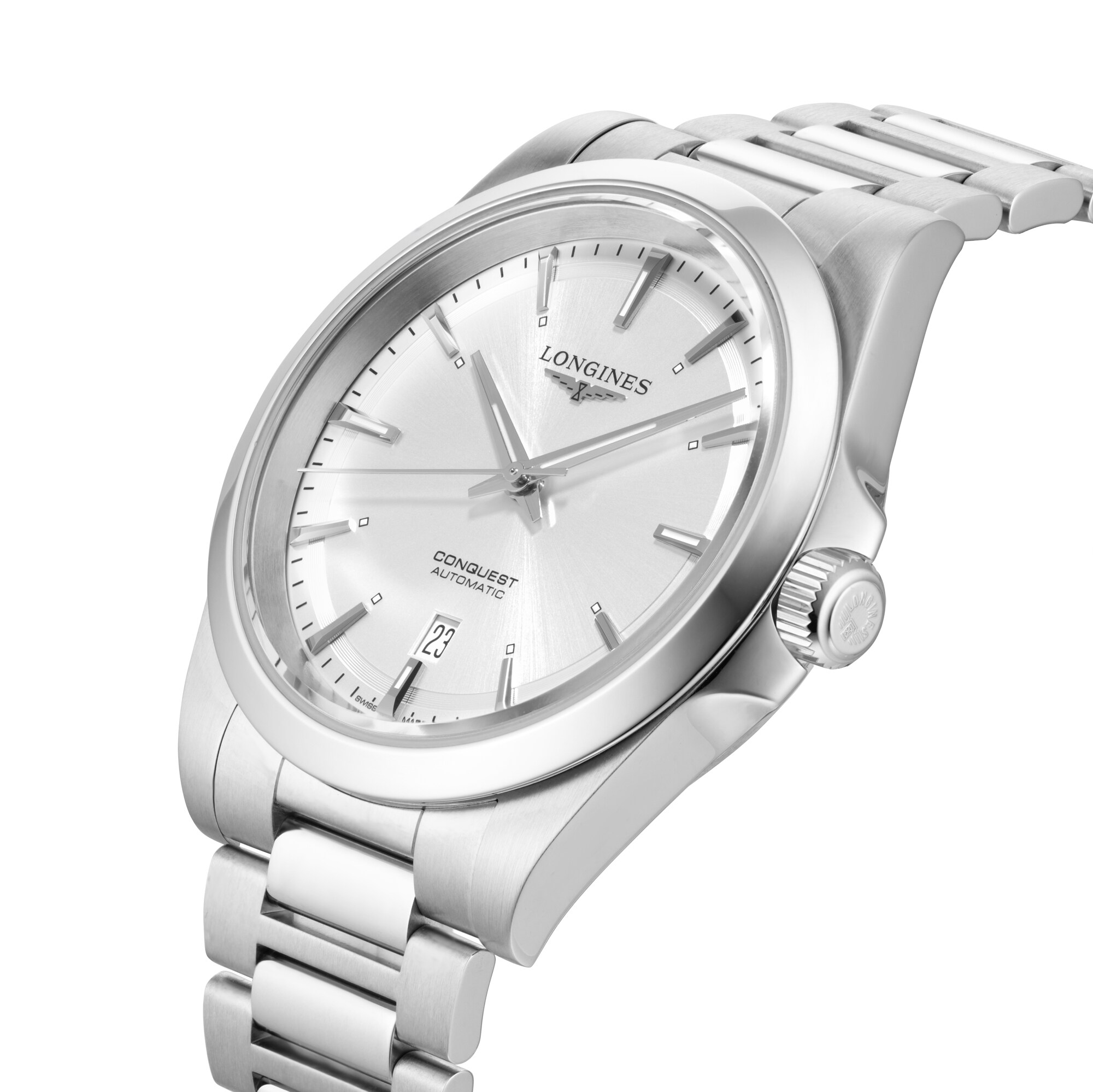 Longines conquest white dial best sale