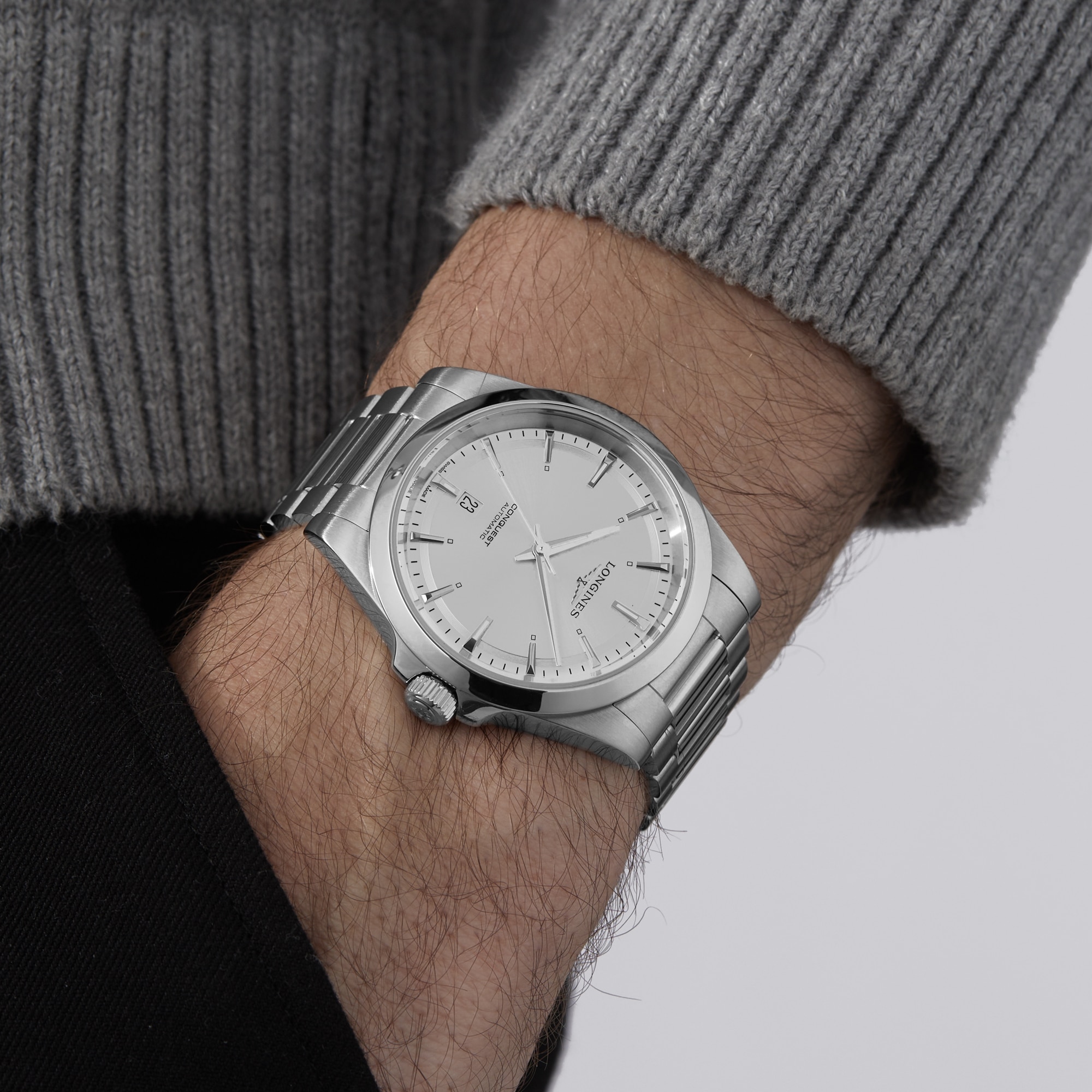 Longines Conquest 41mm Mens Watch Silver Longines Conquest 41mm Mens Watch Silver