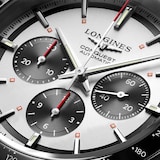 Longines Conquest Chronograph 42mm Mens Watch Silver